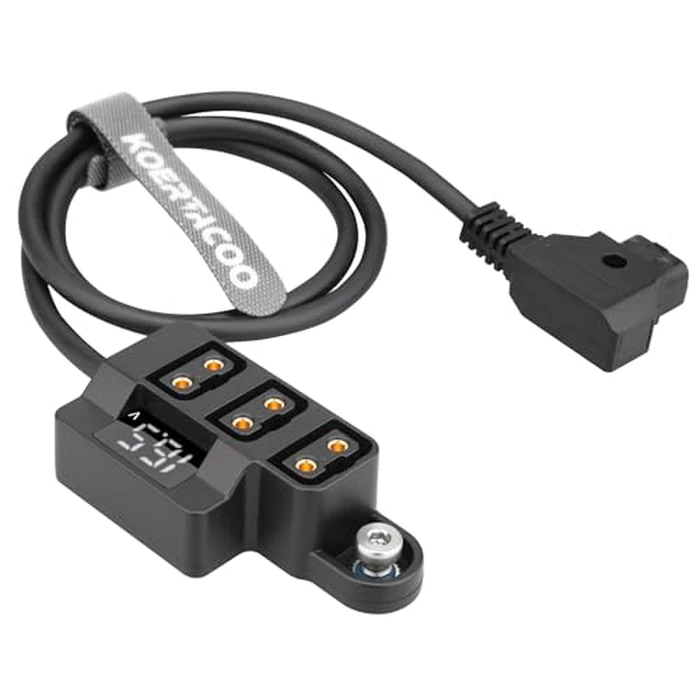 KOERTACOO D-Tap 1x3 Power Splitter Adapter with Voltage Display & 1/4 Mounting Screws for V-Mount/Gold Mount Battery,Camera Cage,Video Transmission, Monitor, BMPCC 4K/6K, etc. by KOERTACOO - Used - Like New condition