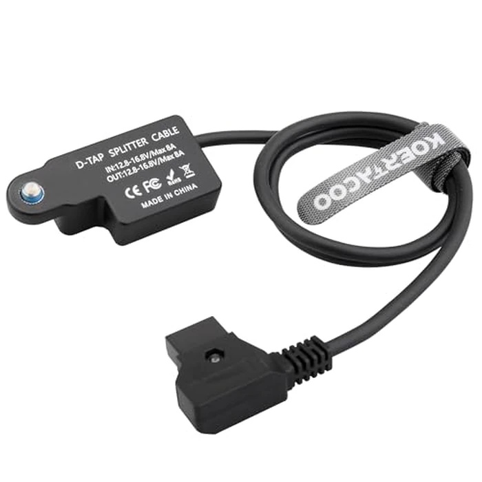 KOERTACOO D-Tap 1x3 Power Splitter Adapter with Voltage Display & 1/4 Mounting Screws for V-Mount/Gold Mount Battery,Camera Cage,Video Transmission, Monitor, BMPCC 4K/6K, etc. by KOERTACOO - Image 6