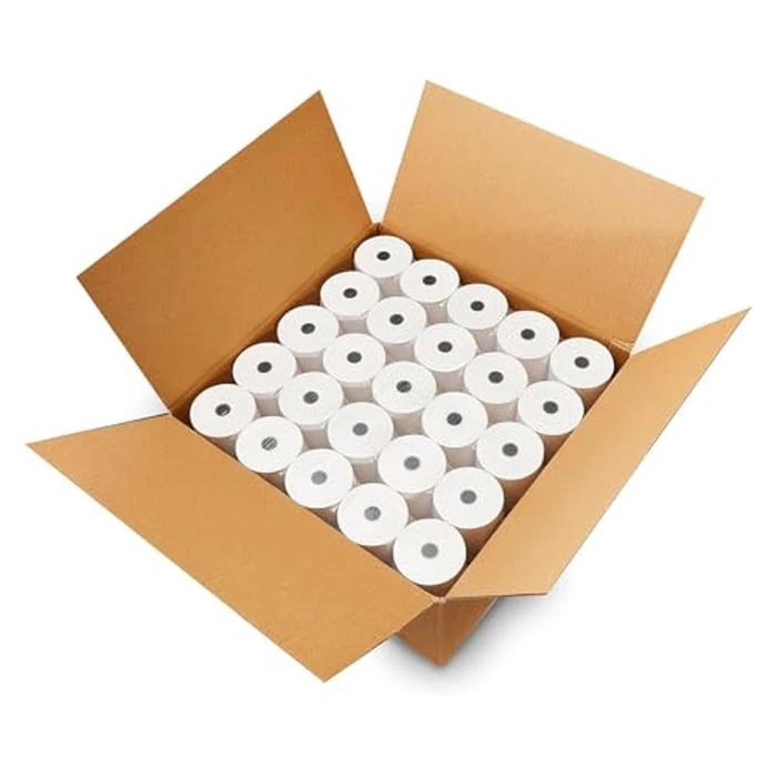 MilaMima 50 Rolls 2 1/4" x 30' Thermal Paper Rolls | 34mm Diameter for Mobile POS & Handheld Terminals | 68 GSM BPA-Free Receipt Paper Fits Square, Clover Flex, Pax A920, Debit Credit Card Machine by MilaMima - Image 2