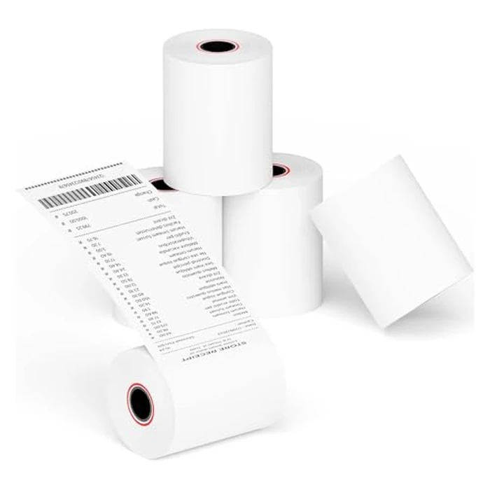 MilaMima 50 Rolls 2 1/4" x 30' Thermal Paper Rolls | 34mm Diameter for Mobile POS & Handheld Terminals | 68 GSM BPA-Free Receipt Paper Fits Square, Clover Flex, Pax A920, Debit Credit Card Machine by MilaMima - Image 3