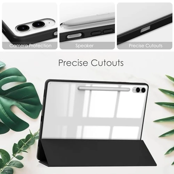 Ratesell Hybrid Slim Case for Samsung Galaxy Tab S10 Lite / S10 FE / S9 FE 10.9-Inch, Shockproof Clear Back Cover with S Pen Holder Black by Ratesell - Image 4
