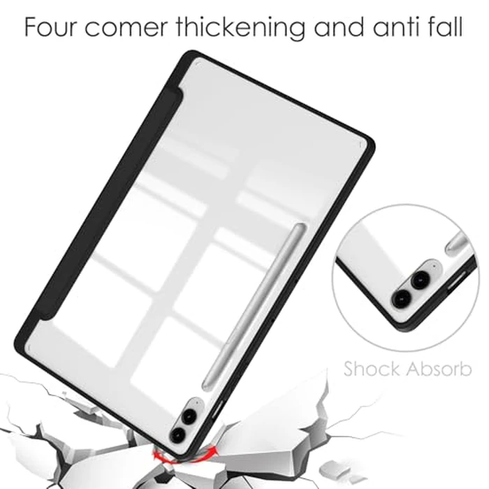 Ratesell Hybrid Slim Case for Samsung Galaxy Tab S10 Lite / S10 FE / S9 FE 10.9-Inch, Shockproof Clear Back Cover with S Pen Holder Black by Ratesell - Image 6