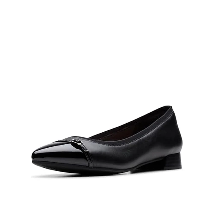 Clarks Collection Women's Natalyn Dusk Ballet Flat, Black Leather, 6.5 Medium US by Clarks - Used - Good condition - CA$44.87