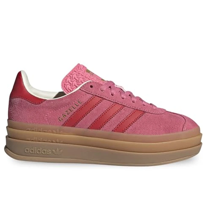 adidas Gazelle Bold J Big Kid Shoes, Rose Tone/Better Scarlet/Cream White, Size 7 by adidas - Used - Very Good condition