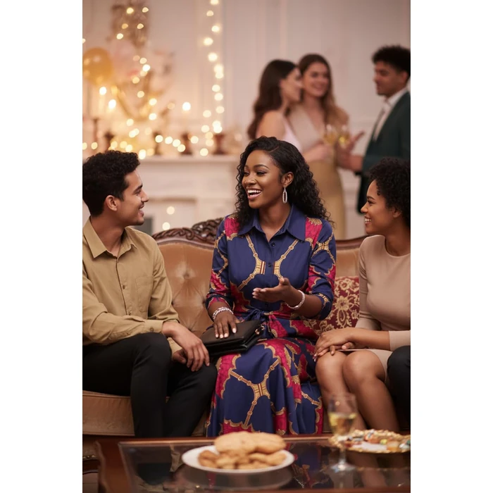 Runwind Women Maxi Button Down 3/4 Sleeves Print Dress Casual with Pockets and Belt Navy Flower M by Runwind - Used - Like New condition - US$39.89