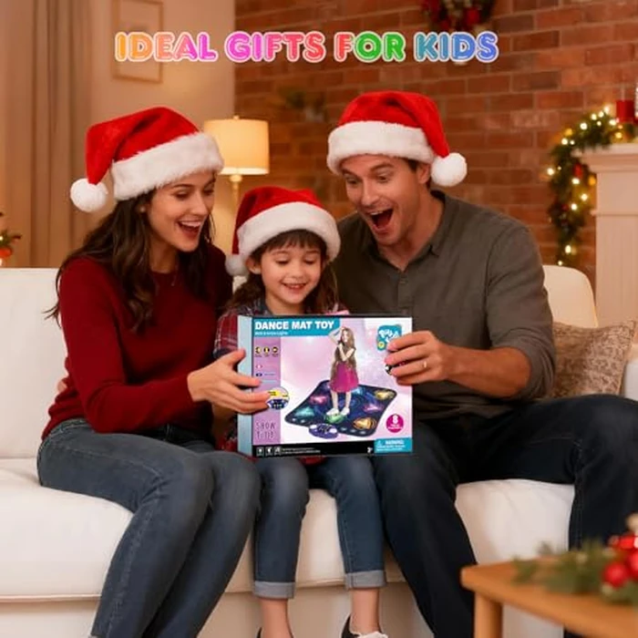Dance Mat Toys for 3-12 Year Old Girls & Boys, Dance Mats with Light Up 8-Buttons & Wireless Bluetooth, Music Dance Toy with 5 Modes Game, Birthday Xmas Gifts for 3 4 5 6 7 8 9 10+ Year Old Girls Boys by ANNKIE - Image 7