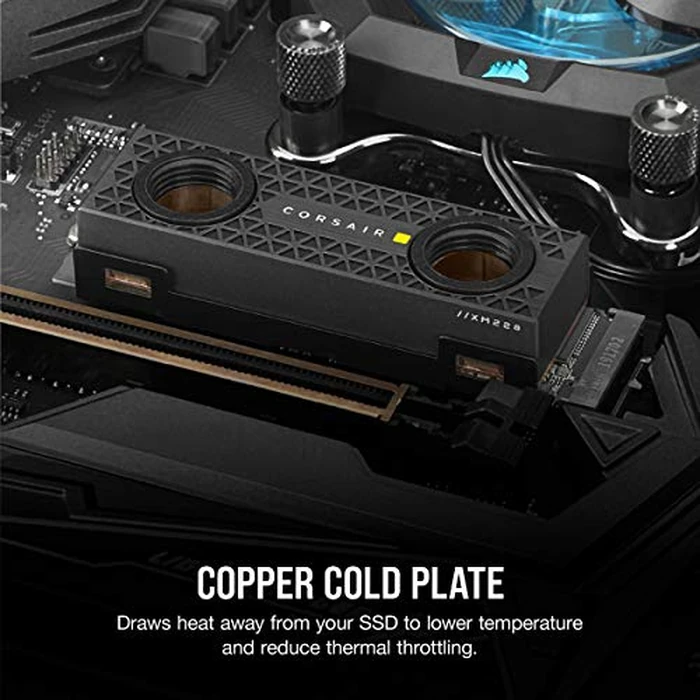 Corsair Hydro X Series XM2 M.2 SSD Water Block - Add Your M.2 SSD to a Custom Cooling Loop - Copper Cold Plate - Easy Installation by Corsair - Image 6