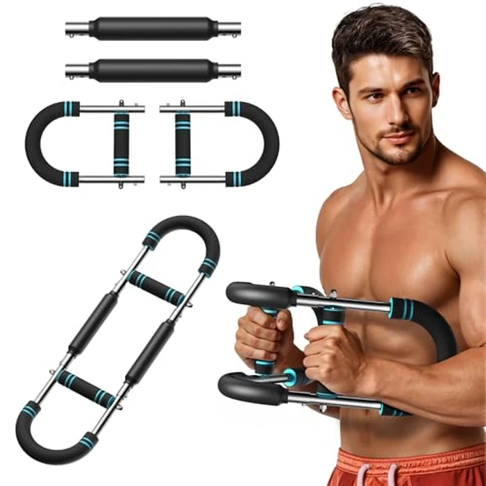 MERACH Twister Arm Trainer, Adjustable Power Twister Bar, Chest Workout Equipment for Men, Portable Upper Body Workout Machine, Detachable Spring Resistance Home Fitness Equipment by MERACH - Used - Very Good condition - US$15.35