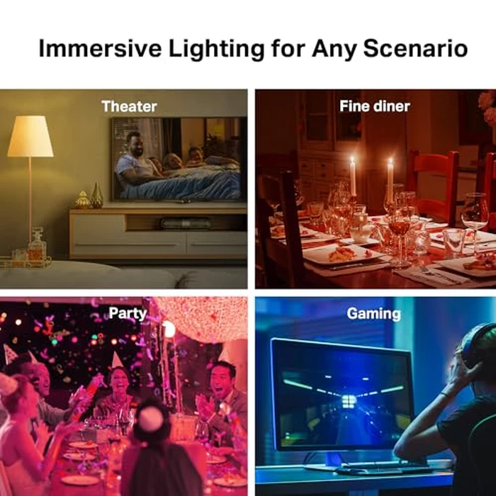 Tapo TP-Link Smart Light Bulbs, 16M Colors RGBW, Dimmable, Compatible with Alexa and Google Home, A19, 60W Equivalent, 800LM CRI>90, 2.4GHz WiFi only, No Hub Required, L530E(4-Pack) by Tapo - Image 6