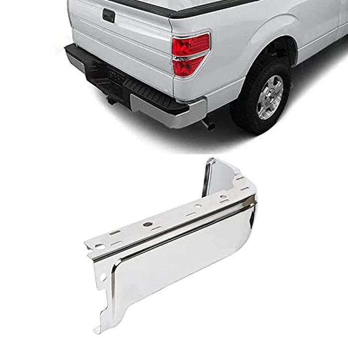 HECASA Rear Bumper End Face Bar Compatible with 2009-2014 Ford F150 Styleside W/O Sensor Hole Chrome RH Passenger Side by HECASA - Used - Like New condition