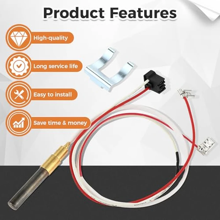 ETERMETA Minivolt Thermopile for Water Heater Compatible with Reliance, Whirlpool, A.O. Smith, Kenmore, Replaces 100112330, 9007876, 9007877, and 300 301 Series (1) by ETERMETA - Image 3