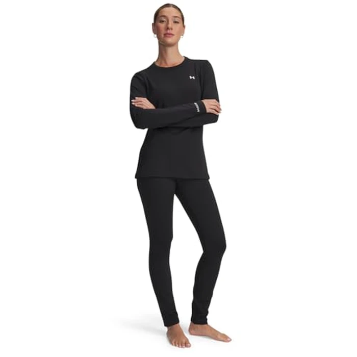 Under Armour Women's Packaged Base 3.0 Leggings, (002) Black / / White, X-Small by Under Armour - Image 2