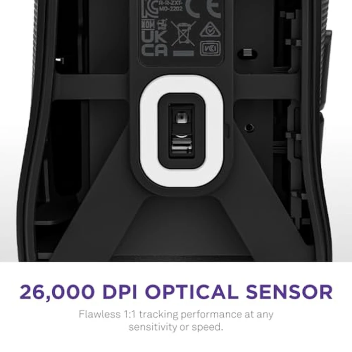 NZXT Lift 2 Ergo, Lightweight Ergonomic Wired Gaming Mouse, Lightweight 61 g Design, 8K Polling Rate, Optical Switches, 26K DPI Optical Sensor, 100% PTFE Feet, Black by NZXT - Image 6