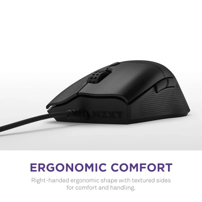 NZXT Lift 2 Ergo, Lightweight Ergonomic Wired Gaming Mouse, Lightweight 61 g Design, 8K Polling Rate, Optical Switches, 26K DPI Optical Sensor, 100% PTFE Feet, Black by NZXT - Image 9