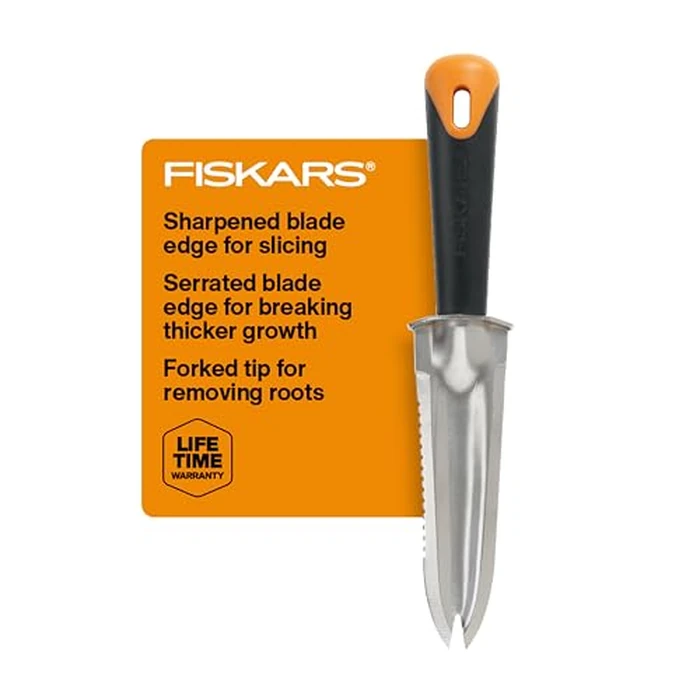 Fiskars Steel Garden Knife, Multi-Purpose Weed Puller Gardening Tool for Planting, Weeding, Digging, and Cultivating with Hanging Hole by Fiskars - Used - Very Good condition