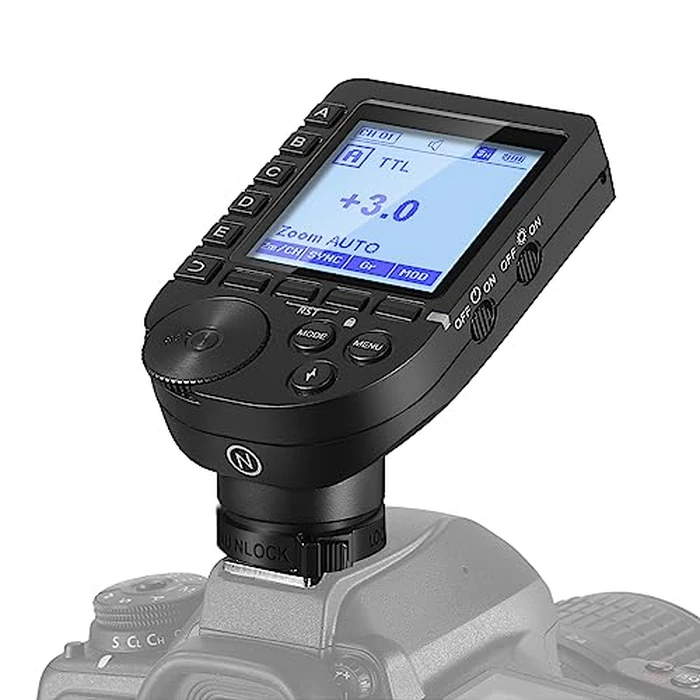 NEEWER Upgraded QPRO-N TTL Wireless Flash Trigger Compatible with Nikon 1/8000s HSS Large Screen Slanted Design 5 Group 9 Customizable Functions for Q6 Q4PRO Q120 Z3R Z2PRO Z880 S102-400W PRO by NEEWER - Used - Very Good condition