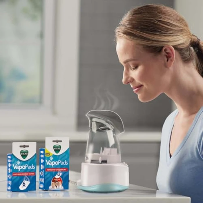 Vicks Personal Steam Inhaler for Targeted, Natural Steam Relief for Allergies, Congestion, Cough & Colds, and Sinus Irritation, Use with VapoPads - 1 Included by Vicks - Image 3