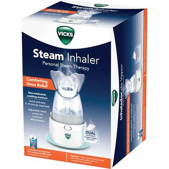 Vicks Personal Steam Inhaler for Targeted, Natural Steam Relief for Allergies, Congestion, Cough & Colds, and Sinus Irritation, Use with VapoPads - 1 Included by Vicks - Image 7