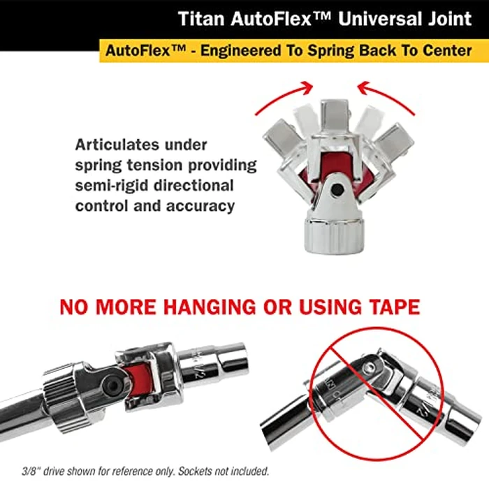 Titan 85505 3-Piece Auto Flex Universal Joint Socket Set by Titan - Image 4
