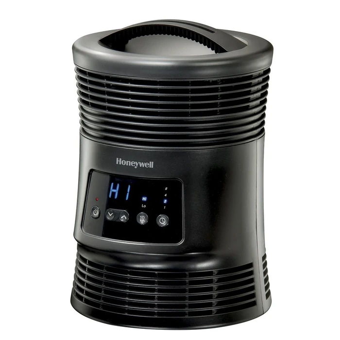 Honeywell HHF370BC 360 degrees Digital Surround Heat Fan Forced Space Heater for Bedroom, Office, Indoor Space, Black by Honeywell - Image 1