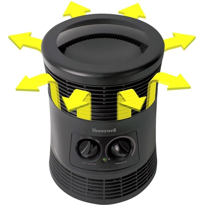 Honeywell HHF370BC 360 degrees Digital Surround Heat Fan Forced Space Heater for Bedroom, Office, Indoor Space, Black by Honeywell - Image 3