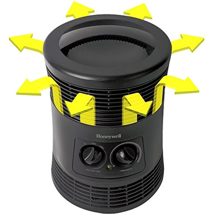 Honeywell HHF370BC 360 degrees Digital Surround Heat Fan Forced Space Heater for Bedroom, Office, Indoor Space, Black by Honeywell - Image 4