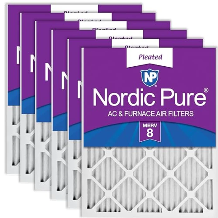 Nordic Pure 18x25x1M8-6 MERV 8 Pleated AC Furnace Air Filter, 18x25x1, Box of 6 by Nordic Pure - Used - Like New condition