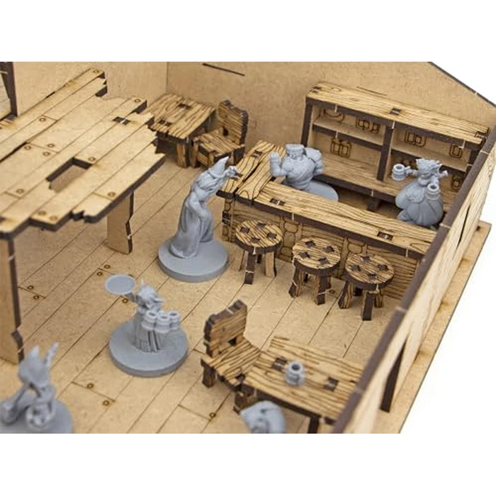 TowerRex Bar Furniture D&D Scatter Terrain Set for 28mm Miniatures, Dungeons and Dragons, Warhammer, Pathfinder DND Miniatures by TowerRex - Image 4