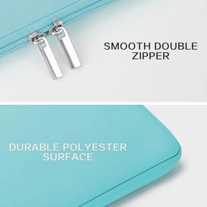 RAINYEAR 11 Inch Laptop Sleeve Case Soft Lining Bag with Front Pocket & Accessories Pouch, Compatible with MacBook Neo A18 11.6" MacBook Air for 11" Notebook Computer (Blue, Upgraded Version) by RAINYEAR make life easier - Image 3