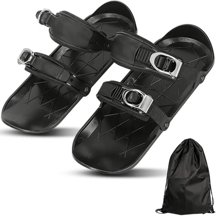 1 Pair Mini Ski Skates, 36x14.7cm/14.2x5.8in Hort Thin Skating Skis Attach to Skis Boots Winter Shoes Outdoor Skiing Equipment with Storage Bag for US 5-14, EU 35-48 by equlup - Used - Very Good condition - CA$49.15