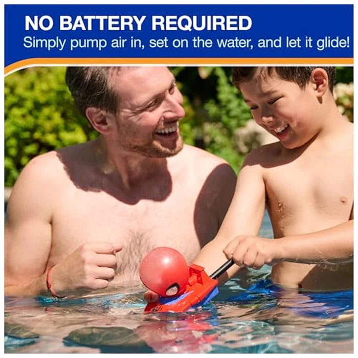 SwimWays Marvel Spider-Man Air Boat, Swimming Pool Accessories & Kids Pool Toys, Spiderman Party Supplies & Bath Toys for Kids Aged 4 & Up by SwimWays - Image 3