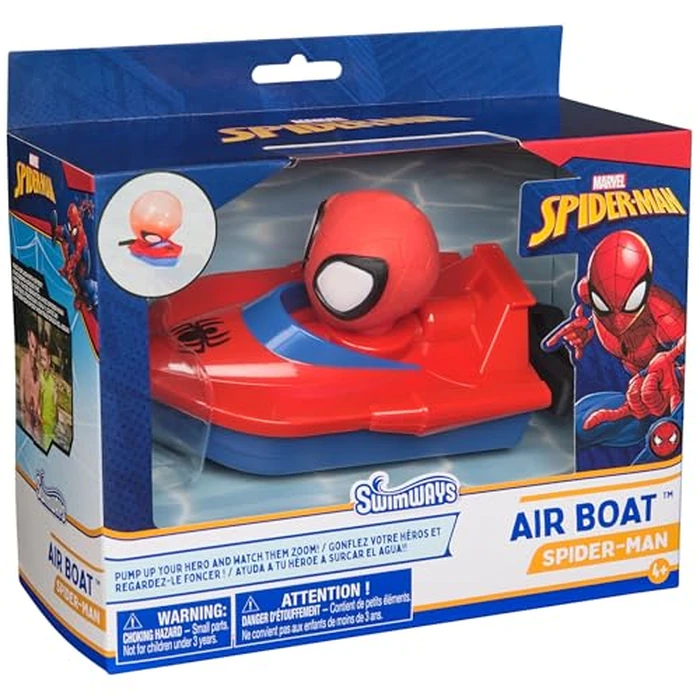SwimWays Marvel Spider-Man Air Boat, Swimming Pool Accessories & Kids Pool Toys, Spiderman Party Supplies & Bath Toys for Kids Aged 4 & Up by SwimWays - Image 8