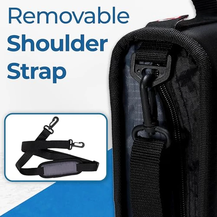 Case-it The Dual 2-in-1 Zipper Binder - Two 1.5 Inch D-Rings - Includes Pencil Pouch - Multiple Pockets - 600 Sheet Capacity - Comes with Shoulder Strap - Monster Design Dual-101-ME by Case it - Image 2