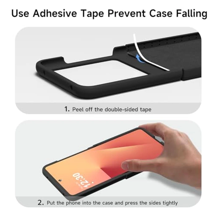 LoeoeL for Samsung Galaxy Z Flip 7 Phone Case Silicone, Minimalist Ultra Thin Slim Soft Rubber Solid Color Simple Cute Case for Women, Aesthetic Girly Plain Jelly Gel &Camera Cover, Light Blue by LoeoeL - Image 2