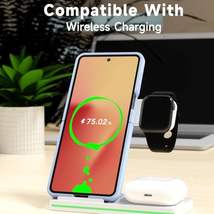 LoeoeL for Samsung Galaxy Z Flip 7 Phone Case Silicone, Minimalist Ultra Thin Slim Soft Rubber Solid Color Simple Cute Case for Women, Aesthetic Girly Plain Jelly Gel &Camera Cover, Light Blue by LoeoeL - Image 8