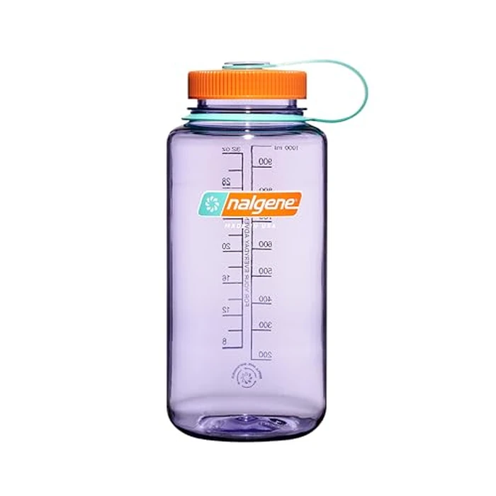 Nalgene 32 oz Wide Mouth Water Bottle | BPA-Free, Durable & Leak Proof, Lightweight Bottle for Hiking & Gym, Work & Travel, Amethyst by Nalgene - Image 1