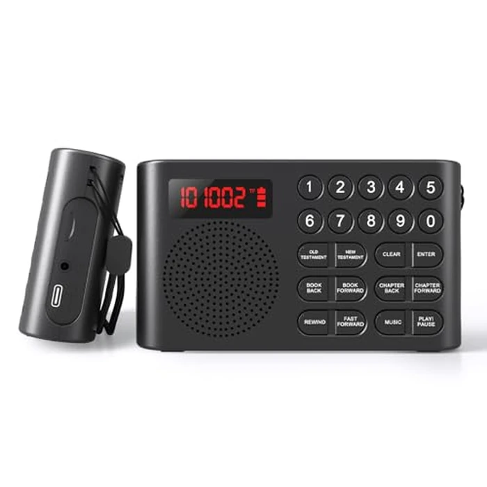 Lamborsafe KJV Audio Bible Player for Seniors & Blind, One-Button Play Electronic Audio Bible King James Version, Listen to New & Old Testament Anytime Anywhere - Durable and Lightweight, Ideal Gift by Lamborsafe - Used - Like New condition - CA$35.94