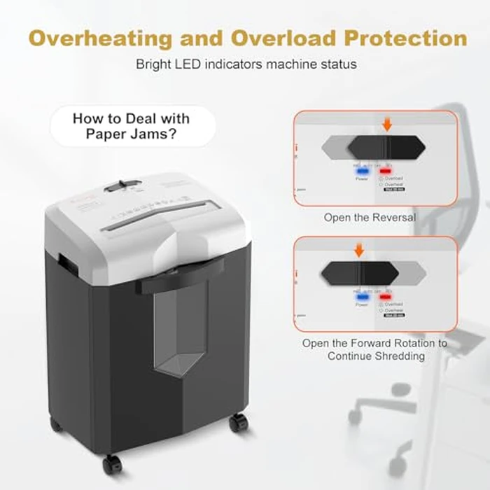 Bonsaii 12-Sheet Micro Cut Paper Shredder, 60-Minute P-4 High Security Shredders for Home Office, Shreds CD/Credit Card/Mail/Staple/Clip, Jam-Proof System with 4.2 Gal Pullout Bin (C266-BW) by bonsaii - Image 3