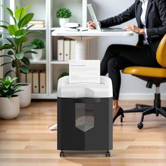 Bonsaii 12-Sheet Micro Cut Paper Shredder, 60-Minute P-4 High Security Shredders for Home Office, Shreds CD/Credit Card/Mail/Staple/Clip, Jam-Proof System with 4.2 Gal Pullout Bin (C266-BW) by bonsaii - Image 8