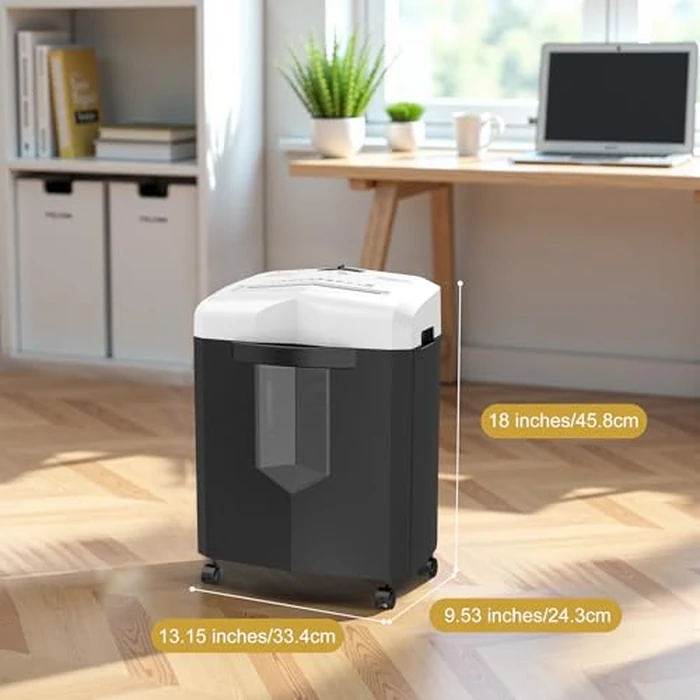 Bonsaii 12-Sheet Micro Cut Paper Shredder, 60-Minute P-4 High Security Shredders for Home Office, Shreds CD/Credit Card/Mail/Staple/Clip, Jam-Proof System with 4.2 Gal Pullout Bin (C266-BW) by bonsaii - Image 9