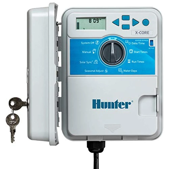 Hunter X-Core XC400 4 Zone Outdoor Sprinkler Controller, Weather-Resistant Irrigation Timer for Lawn and Garden, Easy Install, Automatic Watering System by Hunter Industries - Image 1