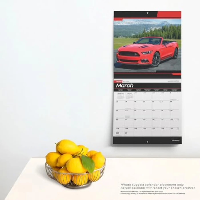 Ford Mustang OFFICIAL | 2025 12 x 24 Inch Monthly Square Wall Calendar | Foil Stamped Cover | BrownTrout | Motor Muscle Car by BrownTrout - Image 2