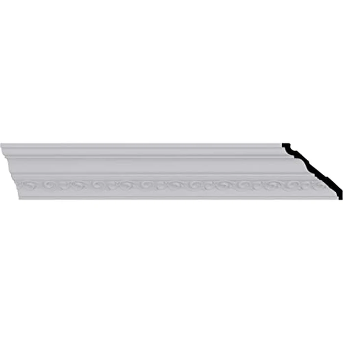 Endurathane Terrones Crown Moulding, 5"H x 5 3/8"P x 7 3/8"F x 94 1/2"L, (5 1/2" Repeat), Factory Primed (2-Pack) by Ekena Millwork - Image 1