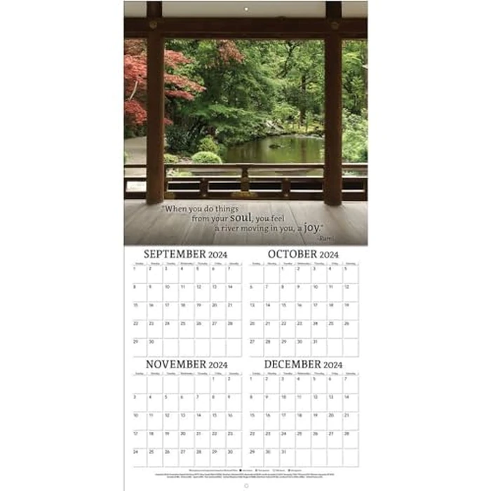 TURNER PHOTOGRAPHIC Zen 12x12 Photo Wall Calendar (25998940060) by Turner Licensing - Image 4