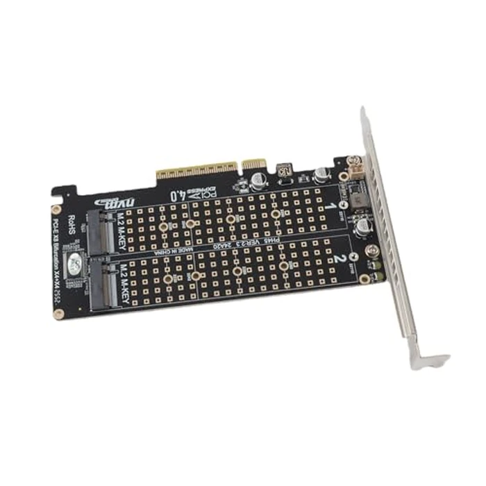Dual M.2 NVME PCIe Adapter Card, 2 x 32Gbps Full Speed PCIe 3.0 4.0 X16 Expansion Card, M.2 SSD X8 M Key Hard Drive Converter Reader Express Adapter (ph45) by banapoy - Image 5