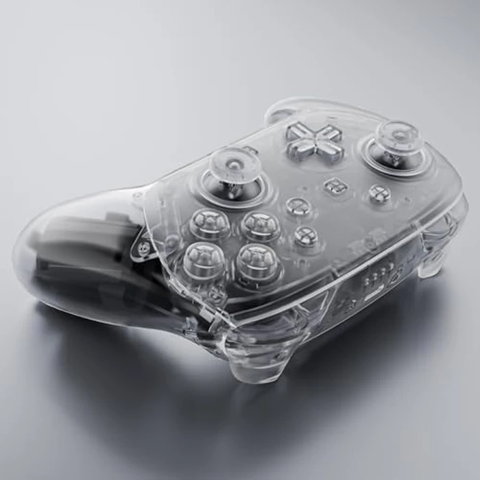 eXtremeRate DIY Replacement Full Set Shell Buttons for Nintendo Switch 2 Pro Controller, Custom Faceplate Rear Bottom Cover with Thumbsticks ABXY Dpad ZLZR Buttons for Switch 2 Pro Controller - Clear by eXtremeRate - Image 6