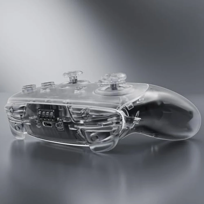 eXtremeRate DIY Replacement Full Set Shell Buttons for Nintendo Switch 2 Pro Controller, Custom Faceplate Rear Bottom Cover with Thumbsticks ABXY Dpad ZLZR Buttons for Switch 2 Pro Controller - Clear by eXtremeRate - Image 7