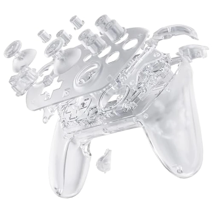 eXtremeRate DIY Replacement Full Set Shell Buttons for Nintendo Switch 2 Pro Controller, Custom Faceplate Rear Bottom Cover with Thumbsticks ABXY Dpad ZLZR Buttons for Switch 2 Pro Controller - Clear by eXtremeRate - Image 9