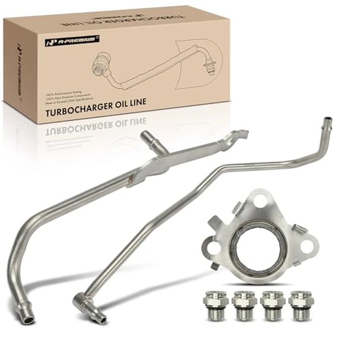 A-Premium Passenger Side Turbo Coolant Line Kit Compatible with Ford F-150 2011-2016, Transit-150/250/350 2015-2021, Transit-350 HD 2015-2021, Expedition & Lincoln Navigator, 3.5L, Right Side by A-premium - Used - Acceptable condition
