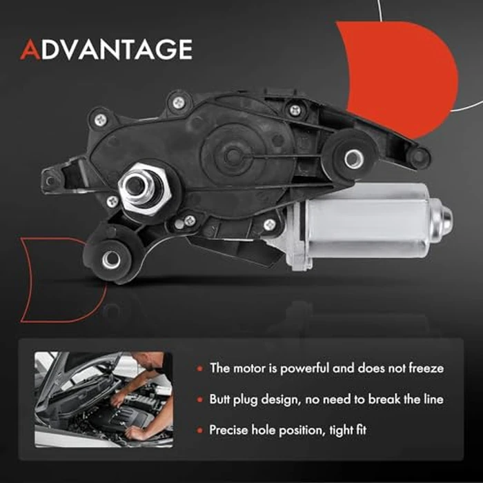 A-Premium Rear Windshield Wiper Motor Compatible with Ford Escape 2008-2012 & Mazda Tribute 2008-2011 & Mercury Mariner 2008-2011, Sport Utility, 8 Pins, Replace# 8L8Z-17508-D by A-premium - Image 6